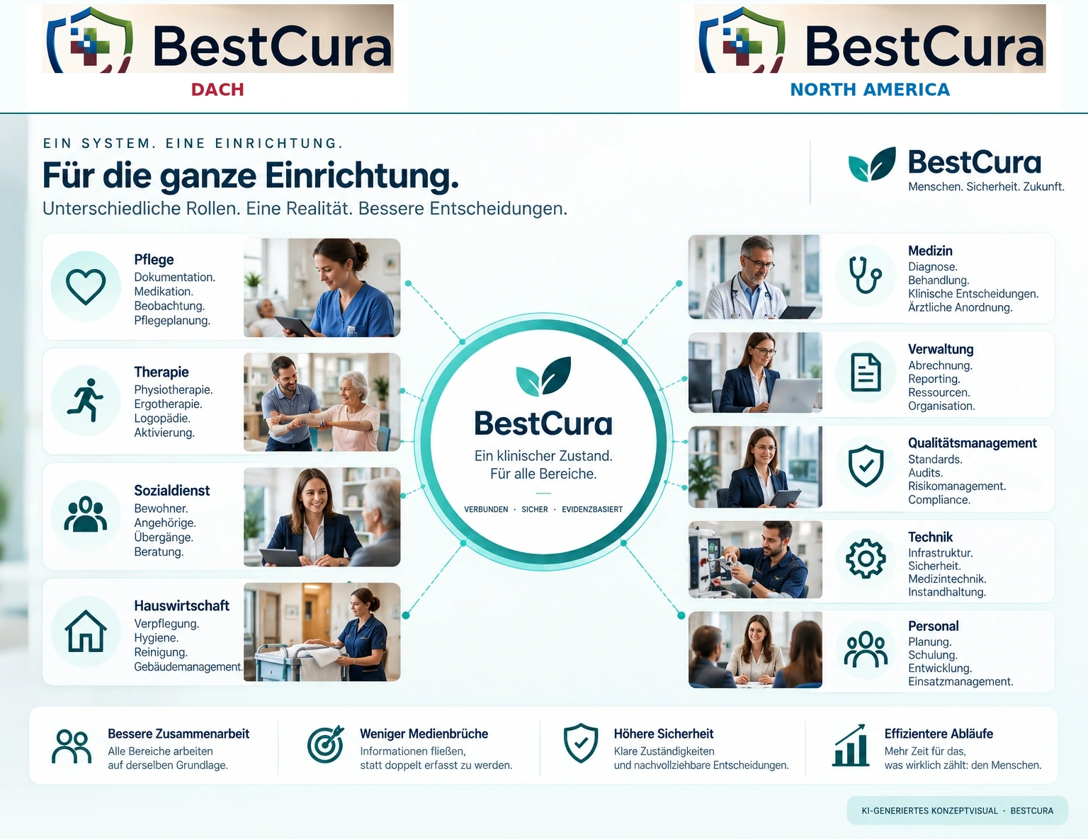 BestCura Visual zur ganzen Einrichtung mit einem gemeinsamen institutionellen Zustand.
