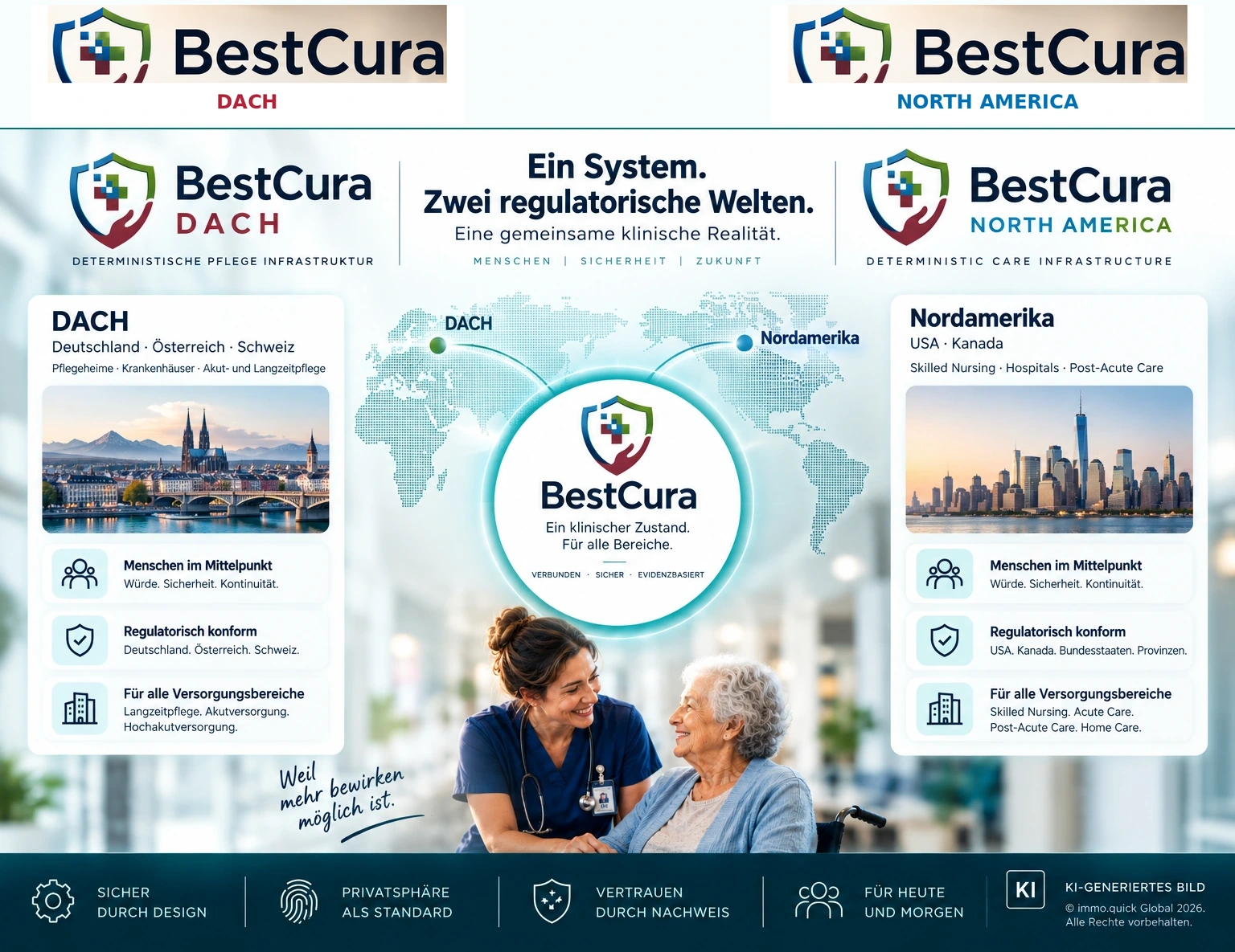 BestCura DACH und Nordamerika Versorgungswelten
