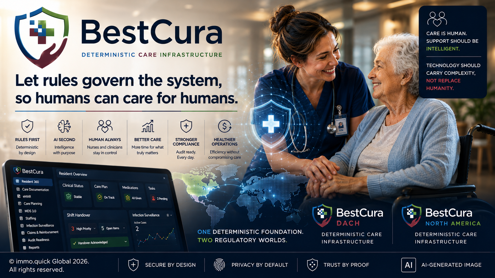 BestCura Healthcare Operating System with caregiver and resident