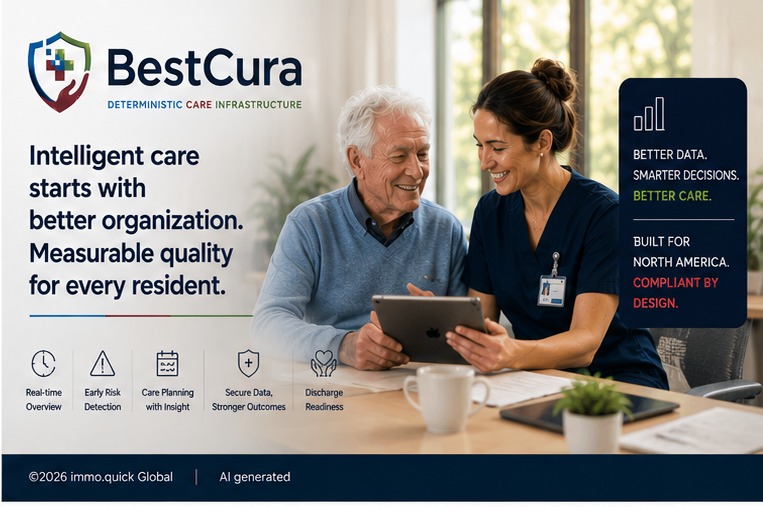 BestCura Senior Care / SNF · North America human-centered care visual